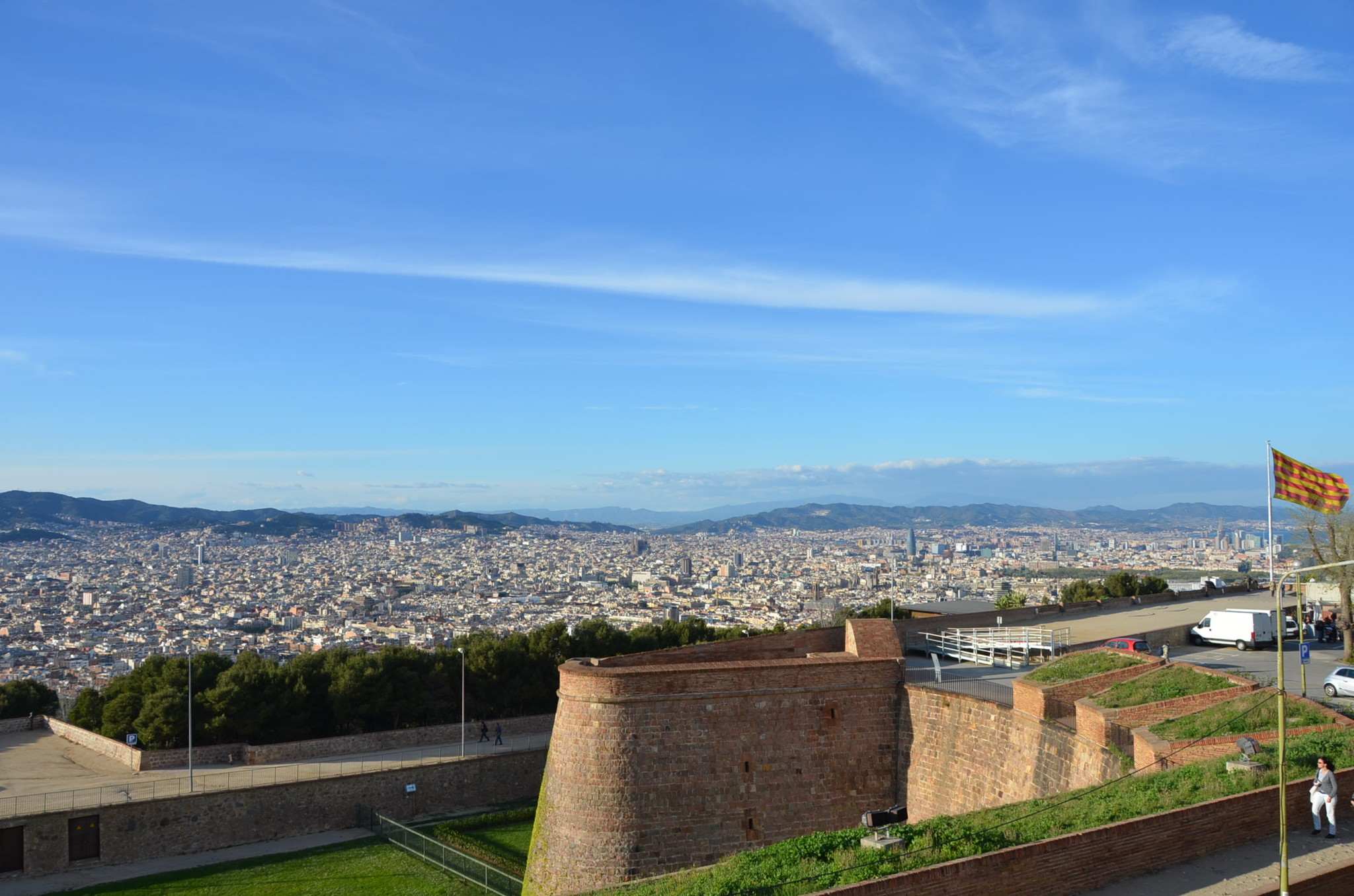 モンジュイック城からバルセロナ