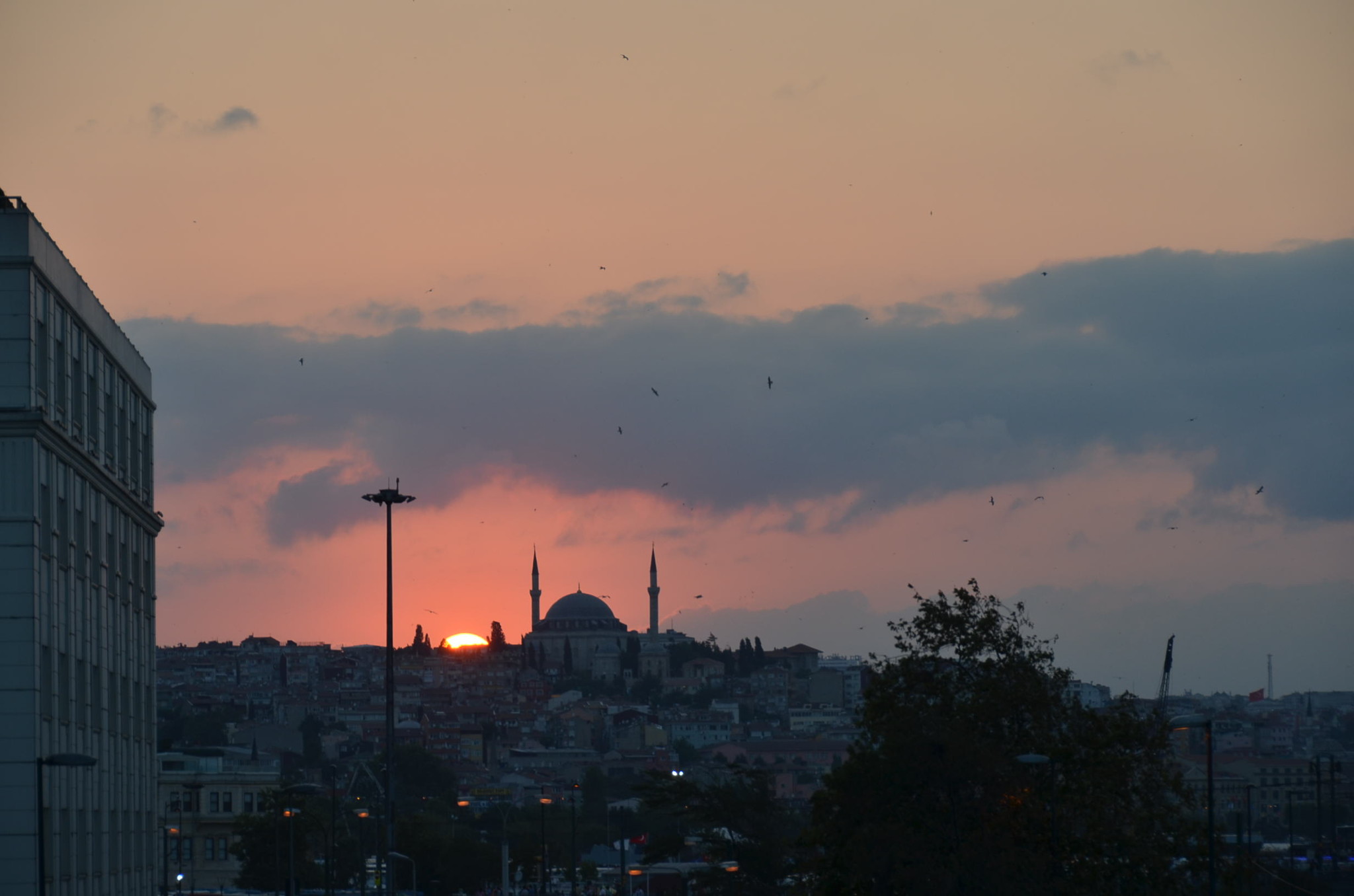 ファーティフ・ジャーミィと夕日