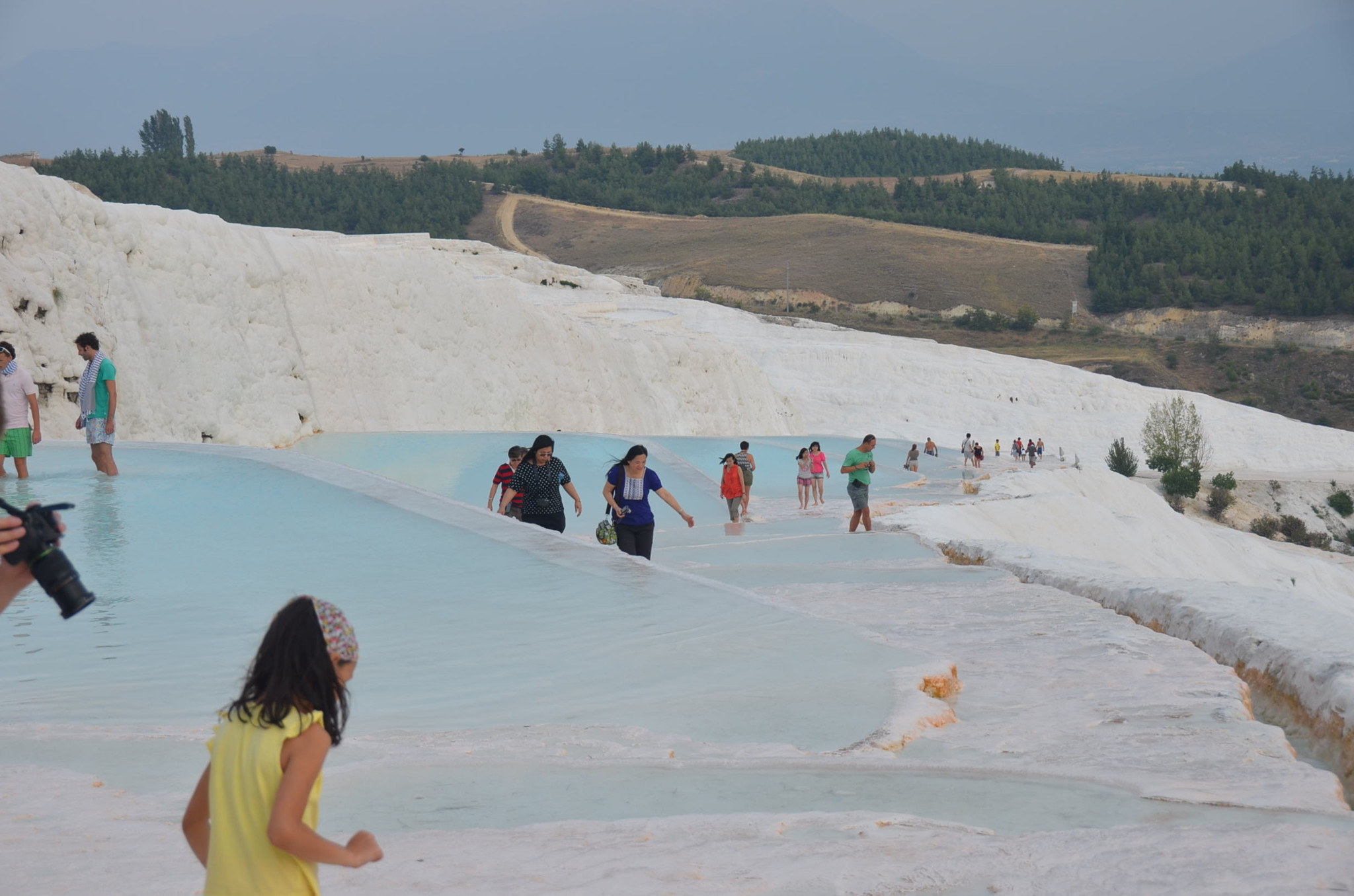 夕方のパムッカレ石灰棚