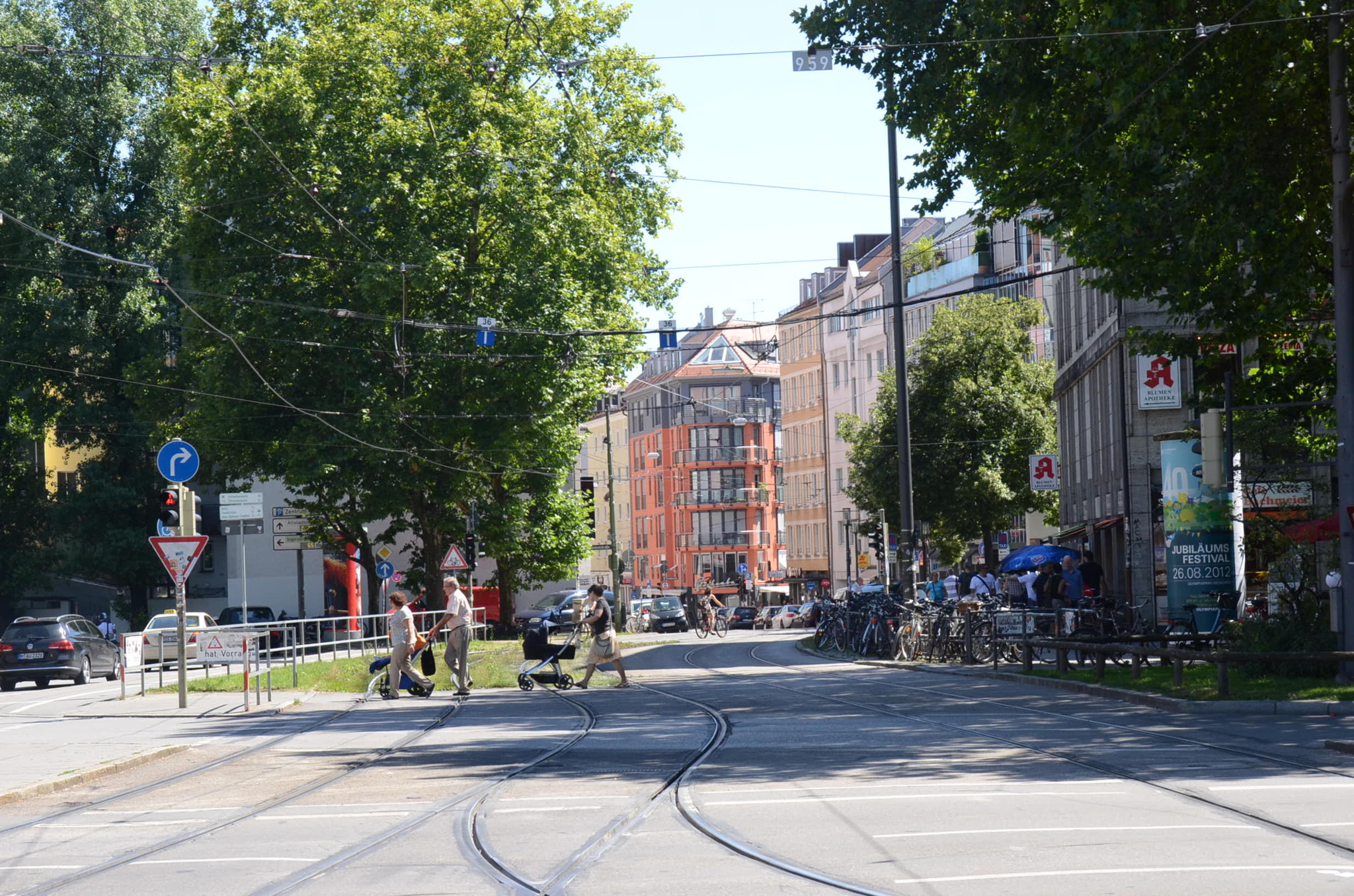ミュンヘンの街中、割りとのどか