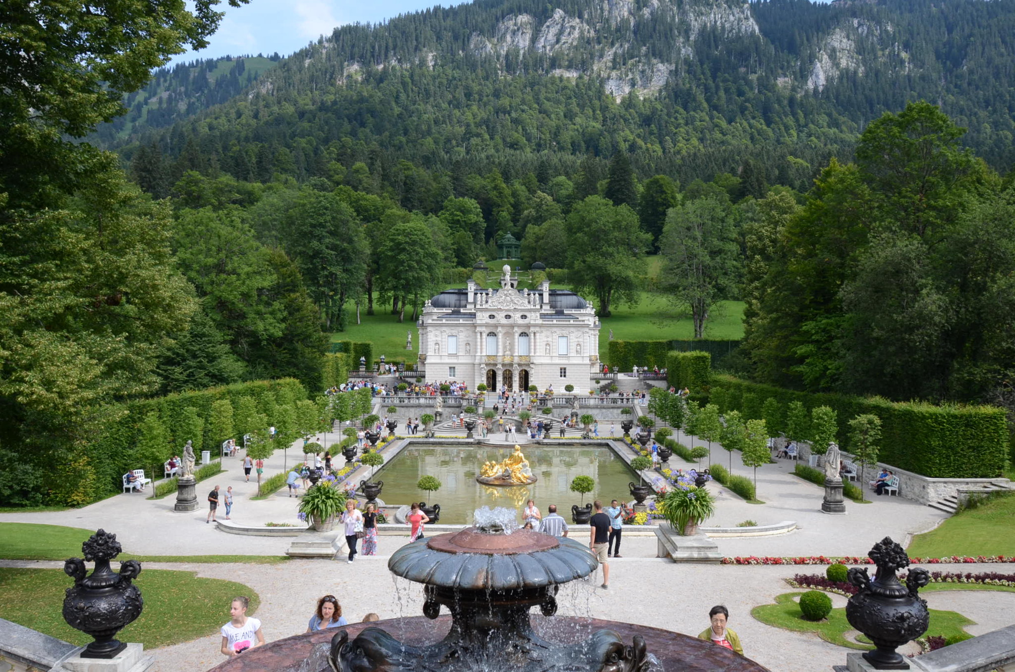 リンダーホーフ城、美しい...