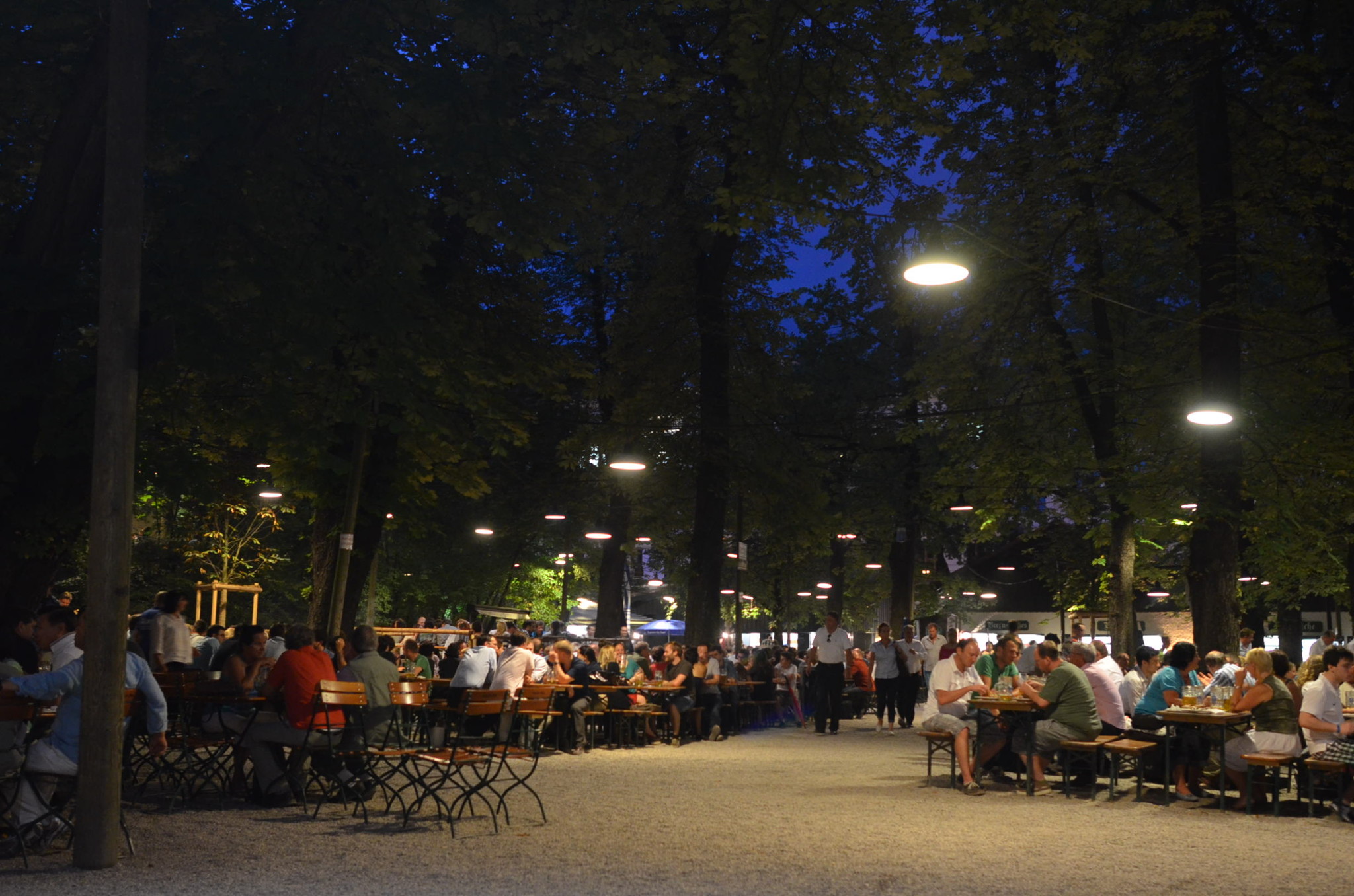 Augustiner Keller。ビアガーデンです、完全に