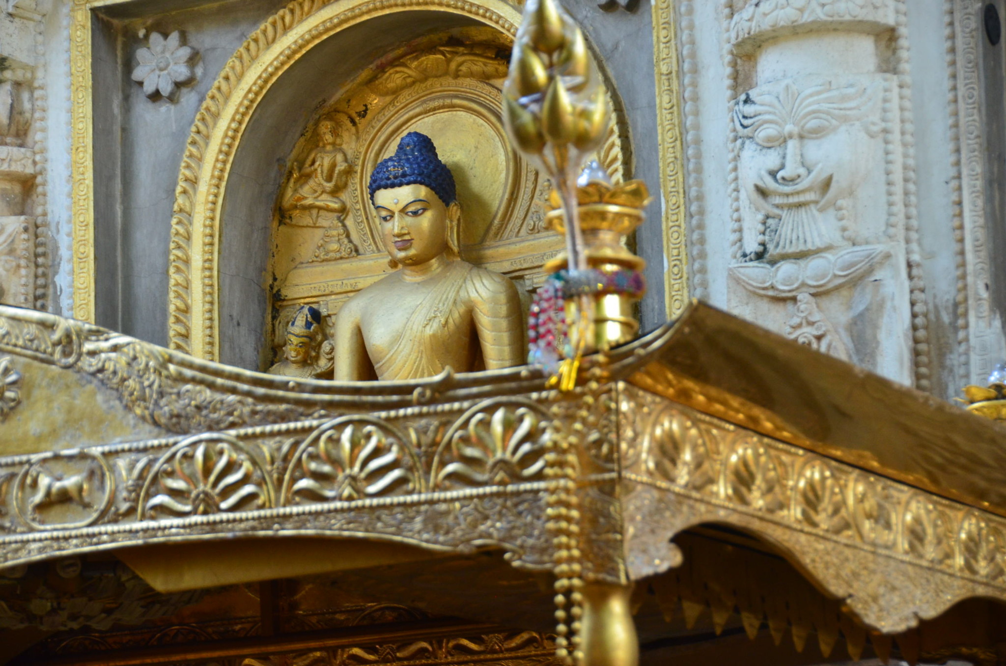 マハーボディー寺院の裏。ここでブッダは悟りを開いた